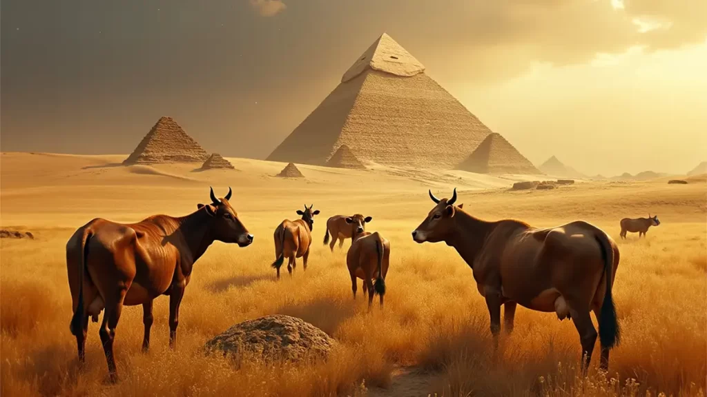 Pharaoh’s dreams of cows and grain