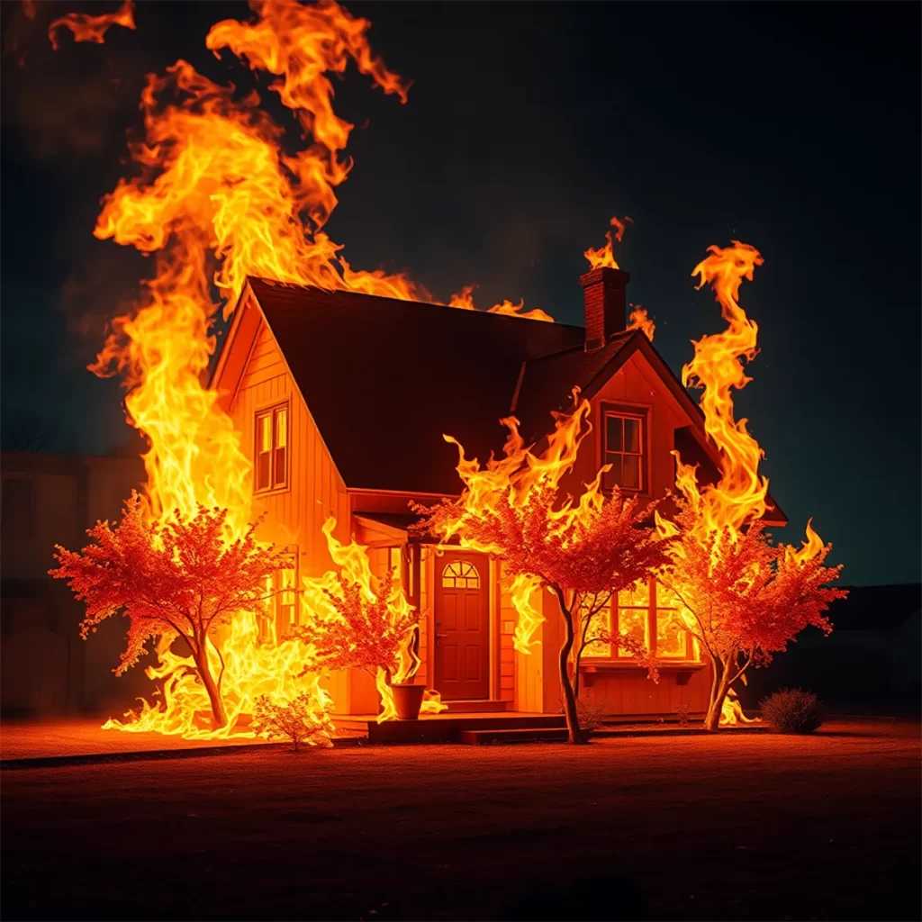 dream of house on fire