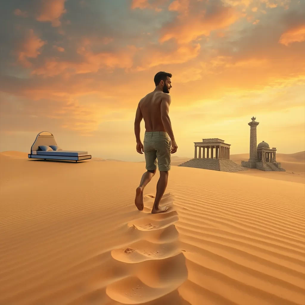 walking barefoot in a dream