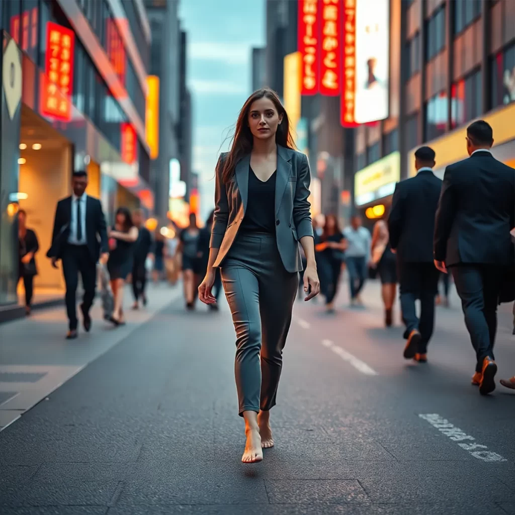 walking barefoot in a dream