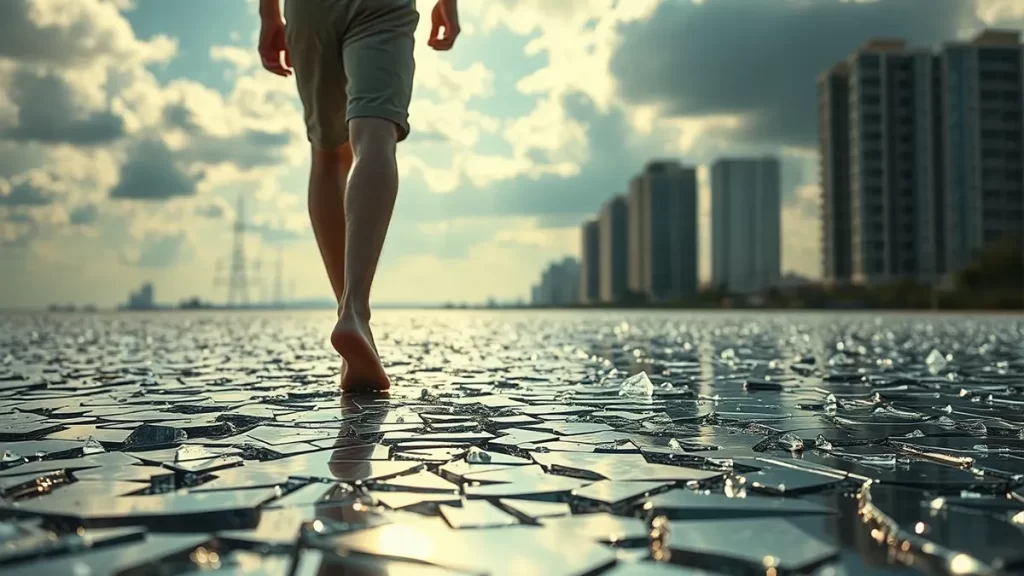 walking barefoot in a dream